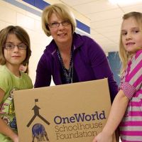Alliston Union students pack up their OneWorld Schoolhouse Foundation donations, which are being shipped to St. Lucia and Grenada. image